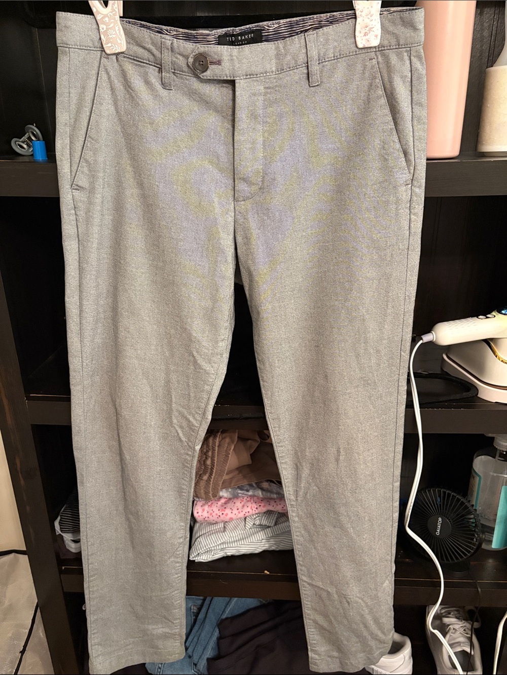 Ted Baker Light Gray Slim Chinos